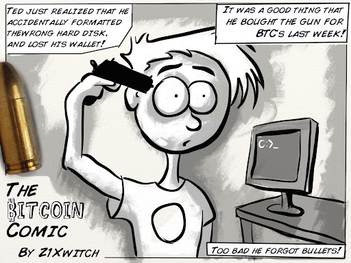 No. 026, “Lost Wallet”: Bitcoin Comic by Z1Xwitch